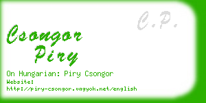 csongor piry business card